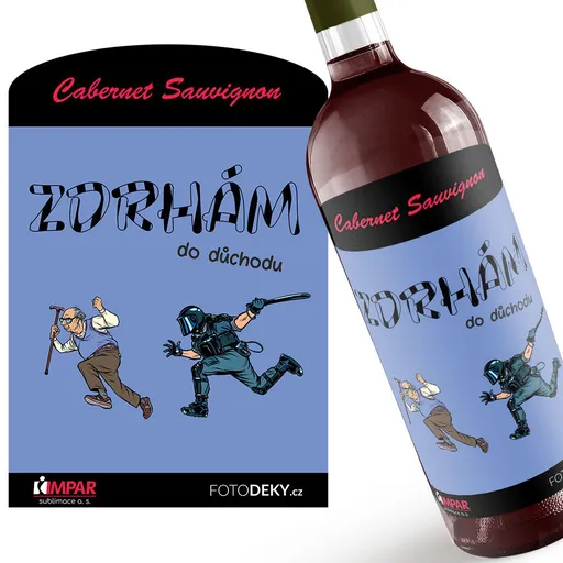 Víno Zdrhám do důchodu – pro muže (Druh Vína: Červené víno)