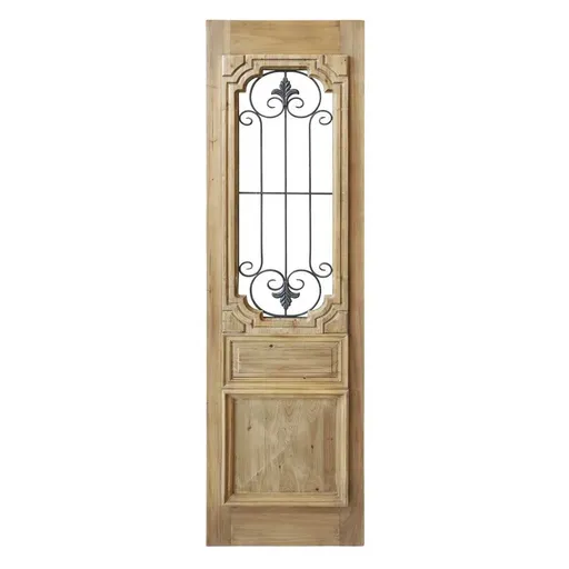 Hnědočerný antik dekorativní panel na postavení Sutt French - 56*5*165 cm Chic Antique