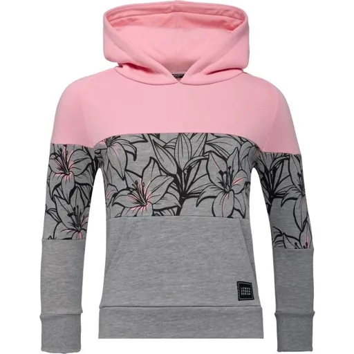 Lewro MINOA Dívčí mikina přes hlavu, šedá, velikost 140-146