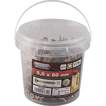 CONNEX UNI-vruty TX 5,0x80 mm, 175 ks (B30084)
