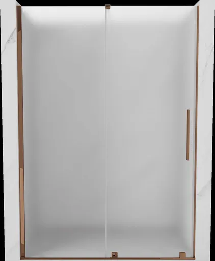 MEXEN/S Velar posuvné sprchové dveře 160, dekor, růžové zlato 871-160-000-31-60