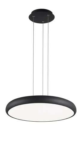 Nova Luce Decentní závěsné LED svítidlo Gap v bílé a černé barvě - pr. 510 x 70 x 1130 mm, černá NV 8100988