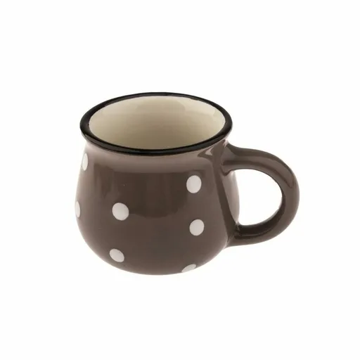 Keramický hrnek Dots 75 ml, šedá, 75 ml