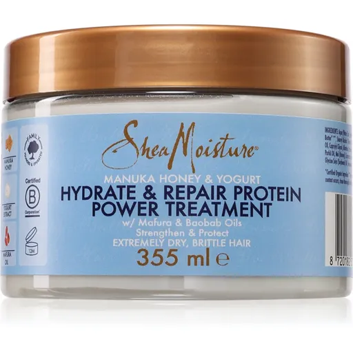 Shea Moisture Manuka Honey & Yogurt Masque hydratační maska na vlasy s proteiny 355 ml