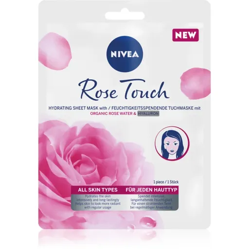 NIVEA Rose Touch hydratační plátýnková maska 1 ks