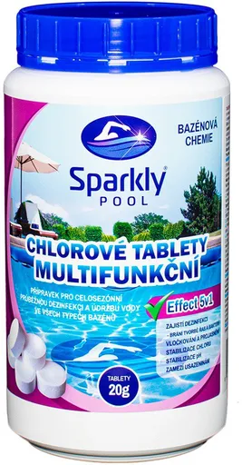Sparkly POOL Tablety do bazénu chlorové 5v1 multifunkční 20g 1 kg