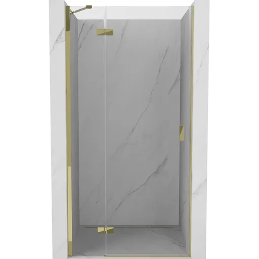 MEXEN/S Mist-H sprchové dveře křídlové levé 70, transparent, zlatá 8A5-070-000-50-00-L