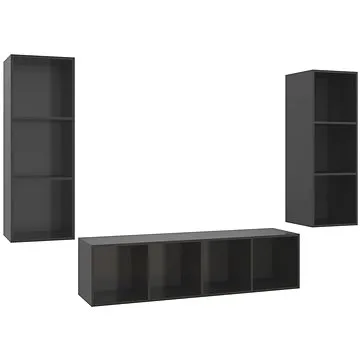 SHUMEE 3 ks šedá s vysokým leskem, 3079753 (3079753)