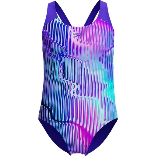 Speedo SPLASHBACK Dívčí jednodílné sportovní plavky, fialová, velikost 15-16Y