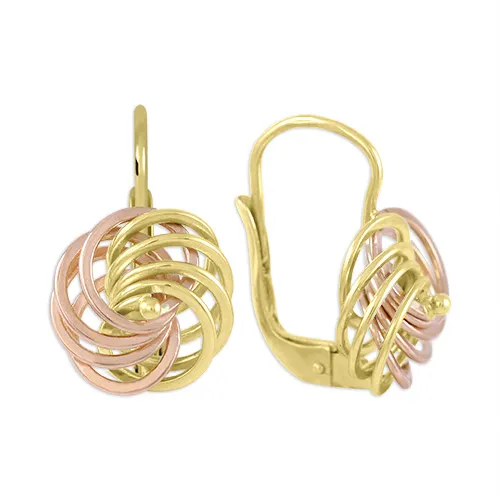 Soliter Originální bicolor náušnice ze zlata 231 001 00637