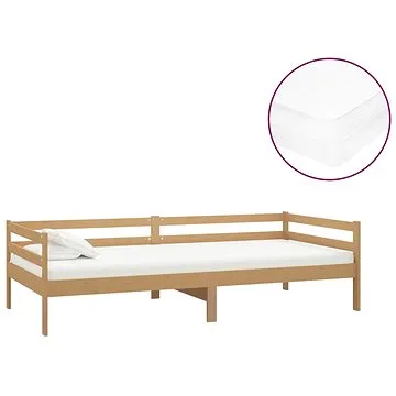 Shumee válenda s matrací 90×200 cm medově hnědá masivní borové dřevo, 3083572 (3083572)