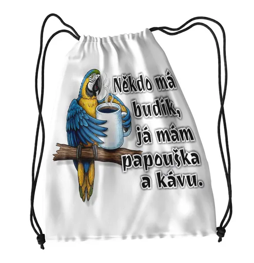 Vak na záda Papoušek a káva