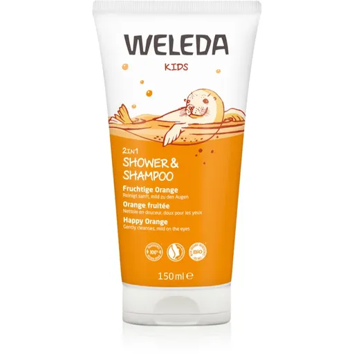 Weleda Kids Šťastný pomeranč sprchový krém a šampon pro děti 2 v 1 150 ml