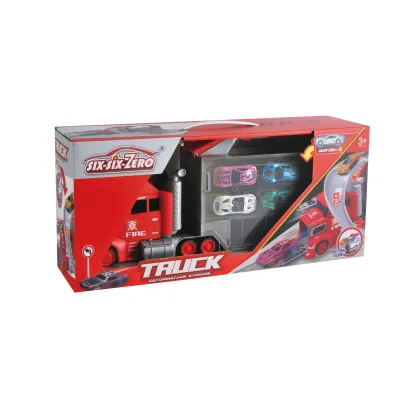 Hrací set kamion + 4 autíčka