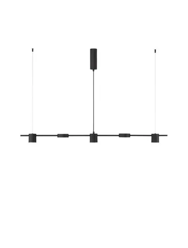 NOVA LUCE závěsné svítidlo NORDIK černé železo a akryl LED 30W 3000K L120 H120 stmívatelné 9080123