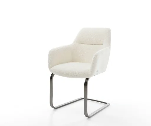 Cantilever Pejo-Flex Bouclé White Cantilever flat Graphite