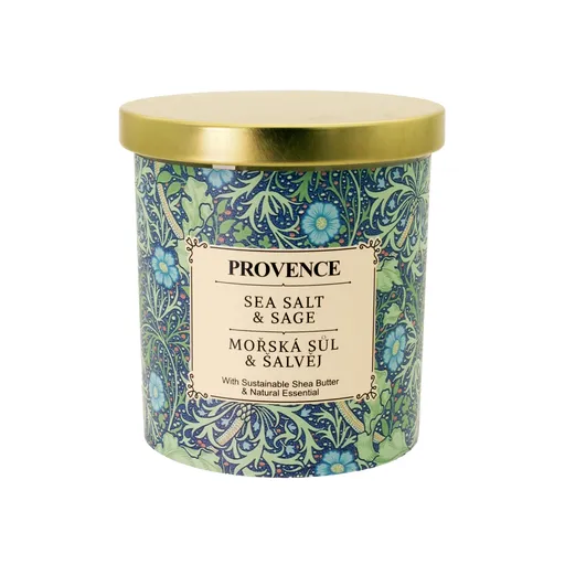 Vonná svíčka ve skle PROVENCE 30 hodin mořská sůl a šalvěj