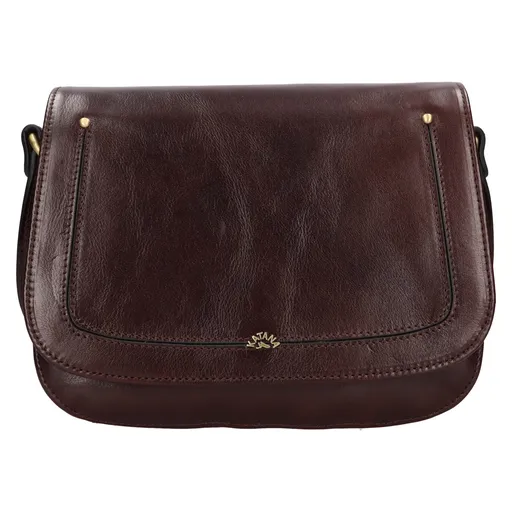 Kožená dámská crosbody kabelka Katana Zorra - tmavě hnědá