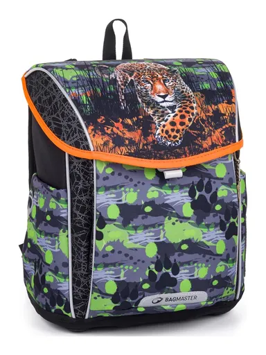 Školní aktovka Bagmaster Prim 24 B Green/Black/Orange