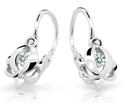 Cutie Diamonds Dětské náušnice z bílého zlata s diamanty C2218-10-10-X-2-D