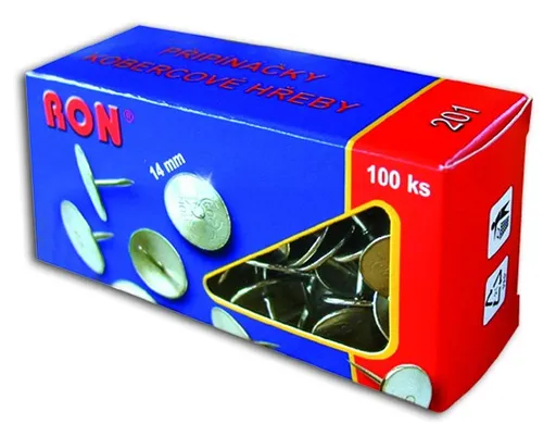 Připináčky 14mm 100ks 201 kobercové Ron