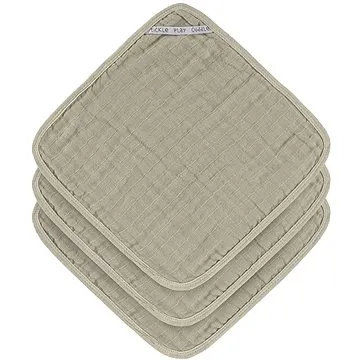 Lässig Muslin Washcloth Set Olive 30 × 30 cm, 3 ks (4042183427584)