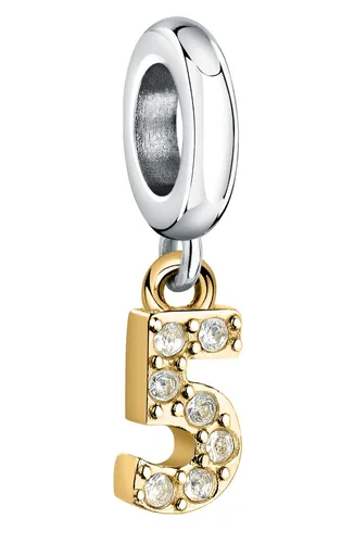 Morellato Ocelový bicolor přívěsek číslice "5" Drops SCZ1306