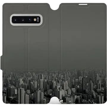 Flipové pouzdro na mobil Samsung Galaxy S10 Plus - V063P Město v šedém hávu (5903226812837)