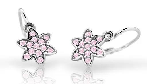 Cutie Jewellery Dětské náušnice z bílého zlata C2206-10-X-2 světle modrá