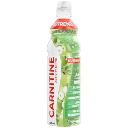Nutrend CARNITINE ACTIVITY DRINK 750 ML ZELENÉ JABLKO Sportovní sycený nápoj, , velikost 750 ML