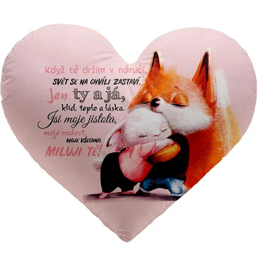 Polštářek srdcový – Držím v náručí