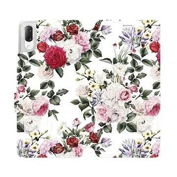 Flipové pouzdro na mobil Sony Xperia L3 - MD01S Růže na bílé (5903226815579)