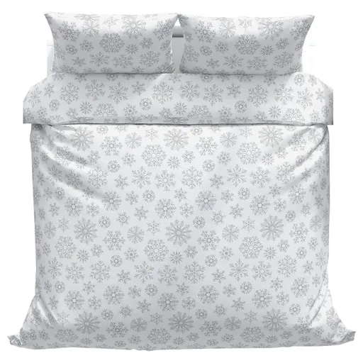 Povlečeme vše Bavlněné povlečení Sněhové vločky 140x200, 70x90 cm