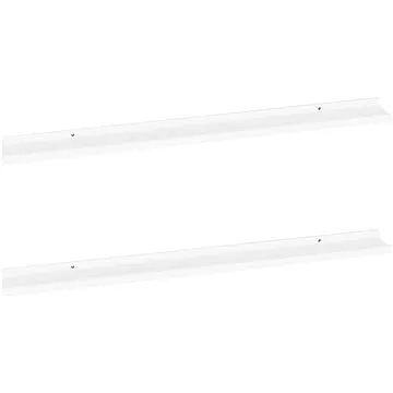 Shumee Nástěnné 2 ks bílé 100×9×3 cm , 326658 (326658)