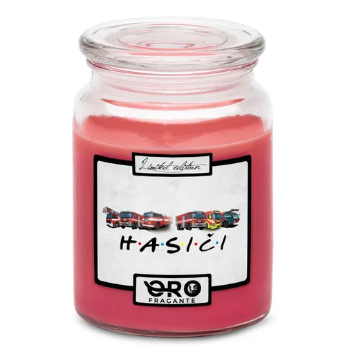 Svíčka Hasiči (Vůně svíčky: Višně v čokoládě)