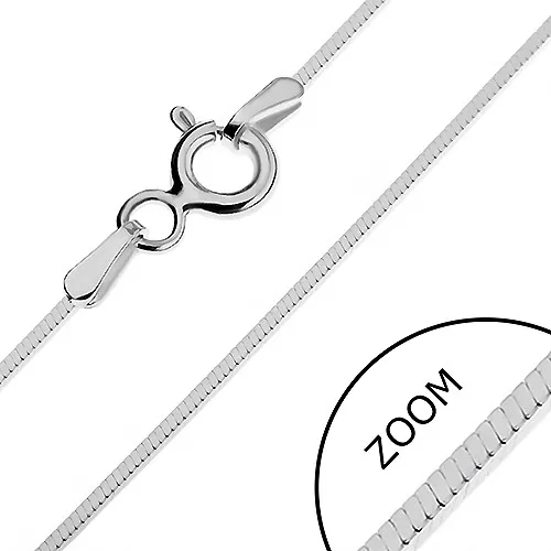 Řetízek ze stříbra 925 - hustá čtverhranná linie, 0,9 mm