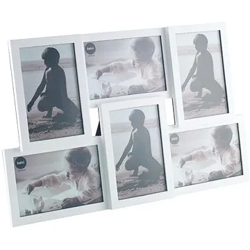 Balvi Fotorámeček stolní/nástěnný Isernia 23012, plast, 10×15cm (6×), bílý (23012)