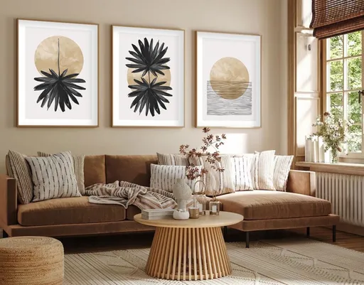 Dekorativní rámovaný obraz z MDF (3 kusy) Huhu210 - 50 x 70