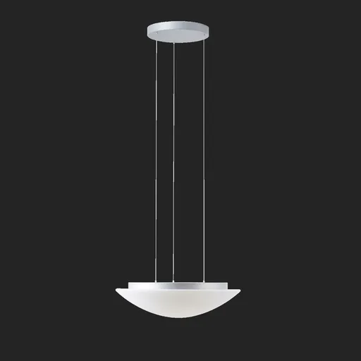 OSMONT AUR67434 AURA LE5 závěsné skleněné svítidlo stříbrná / bílá IP40 3000 K 27W LED DALI