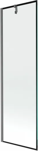 MEXEN/S Next vanová zástěna FIX 60 x 150, černá vzor, grafit kartáčovaná 895-060-000-00-70-66