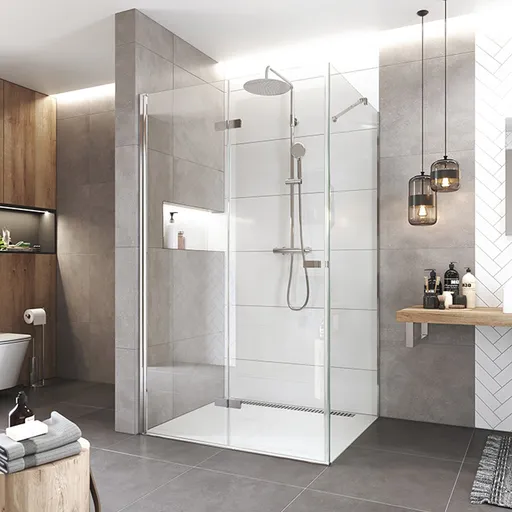 Mereo Sprchový kout, Novea, obdélník, zalamovací, 100x80 cm, chrom ALU, sklo Čiré, dveře levé a pevný díl CK11833ZL