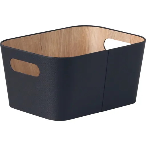 Kitchisimo Sada 2 úložných košíků 31 × 23 × 16 cm, černá, L