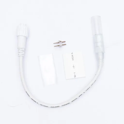 DecoLED Přípojka mezi světelnou hadicí a systémy EASY FIX 0,25m, bílý, samičí