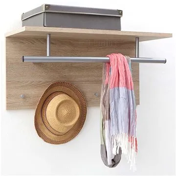 FMD Nástěnný věšák 72 × 29,3 × 34,5 cm dubový