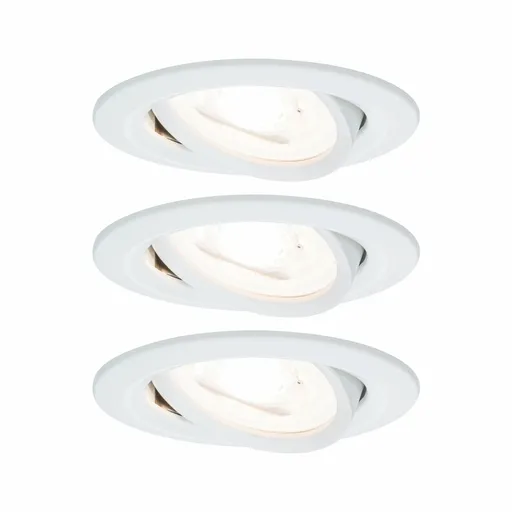 PAULMANN Vestavné svítidlo LED Nova kruhové 3x6,5W GU10 bílá mat nastavitelné 3-krokové-stmívatelné 934.67 P 93467