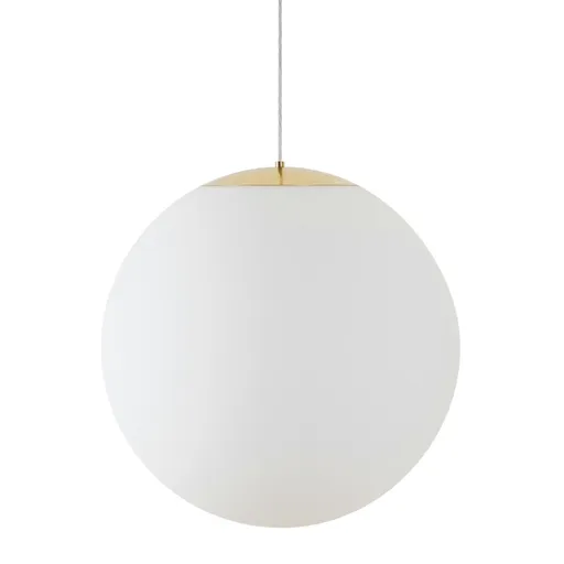 OSMONT ADR62234 ADRIA S5 HP závěsné skleněné svítidlo mosaz leštěná / bílá IP40 3000 K 65W LED