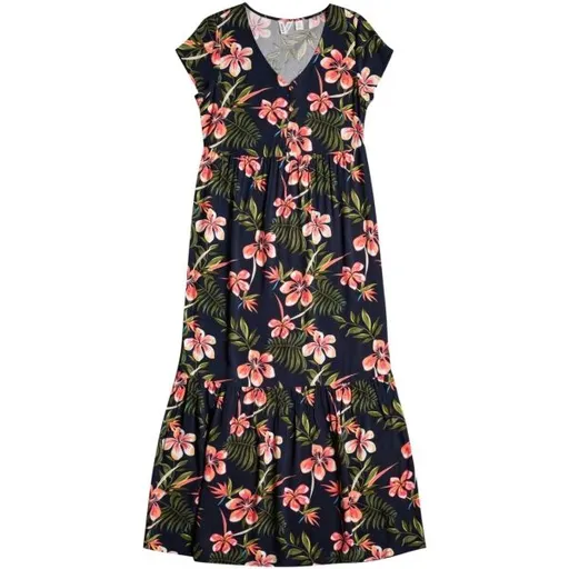 Roxy POPULAR SONG Dámské dlouhé šaty, tmavě modrá, velikost