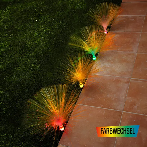 4 zahradní osvětlení s optickými vlákny