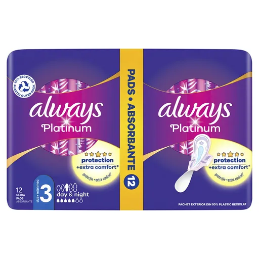 Always Hygienické vložky Ultra Platinum Night Duo 12 ks