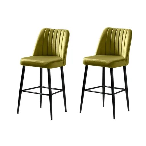 Sada barových židlí Vento Green and Black, 2 ks, 2 ks